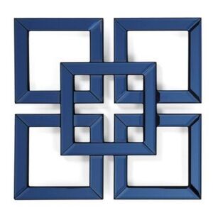 Z Gallerie Blue Square Mirror Wall Art